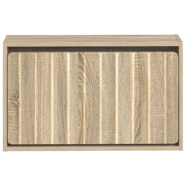 Wandmontierter Schuhschrank ZWOLLE 71 x 17 x 43 cm Sonoma-Eiche