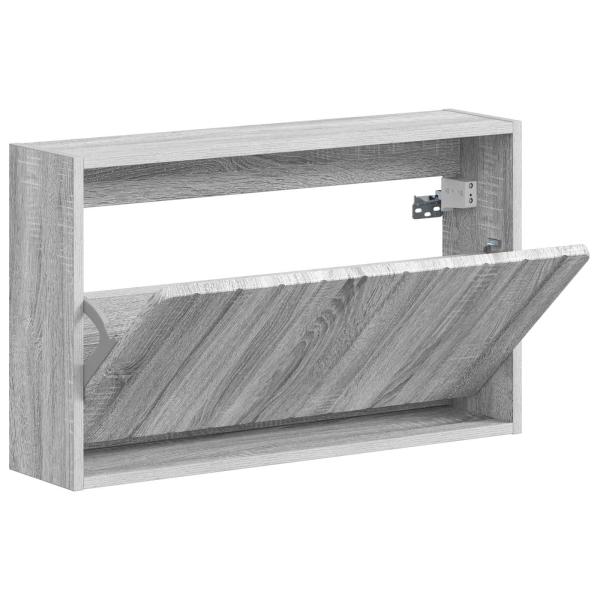 Wandmontierter Schuhschrank ZWOLLE 71 x 17 x 43 cm Sonoma-Grau
