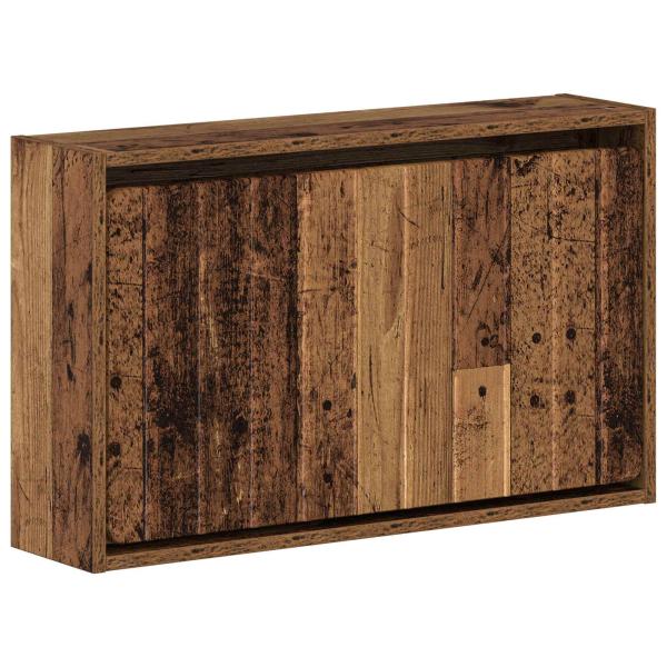ARDEBO.de - Wandmontierter Schuhschrank ZWOLLE 71 x 17 x 43 cm Altholz