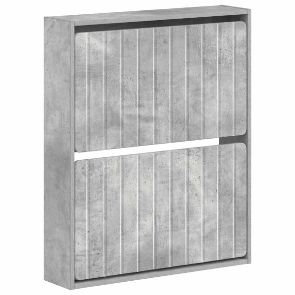 Wandmontierter Schuhschrank ZWOLLE 71 x 17 x 86 cm Betongrau