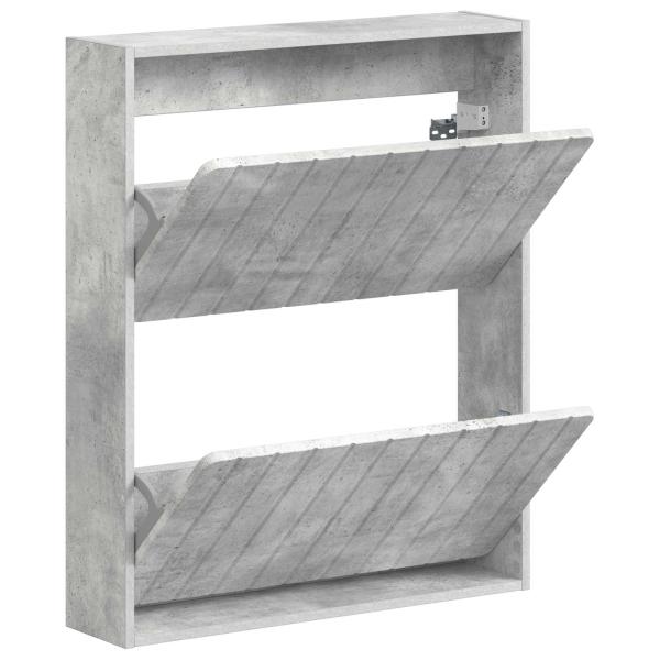 Wandmontierter Schuhschrank ZWOLLE 71 x 17 x 86 cm Betongrau