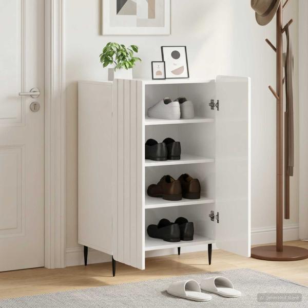ARDEBO.de - Schuhschrank ZWOLLE 59,5 x 39,5 x 91,5 cm Holzwerkstoff