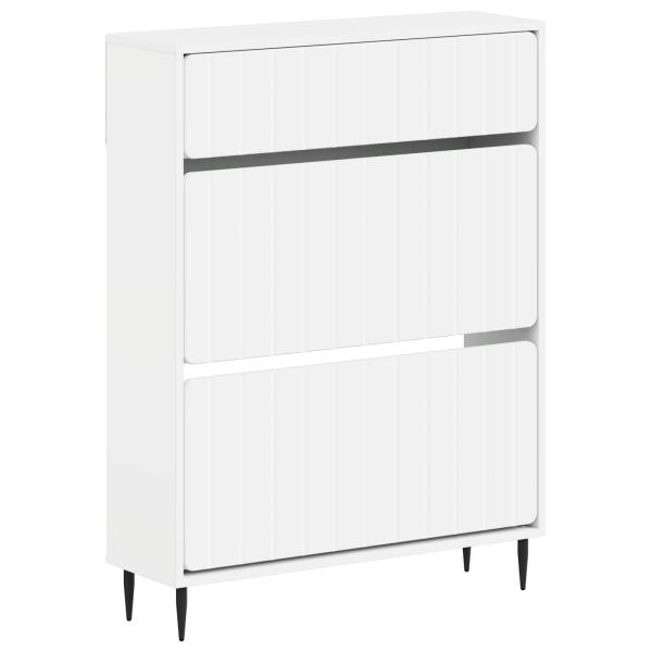 Schuhschrank ZWOLLE 78 x 24 x 103 cm Holzwerkstoff Weiß