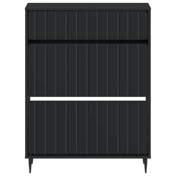 Schuhschrank ZWOLLE 78 x 24 x 103 cm Holzwerkstoff Schwarz