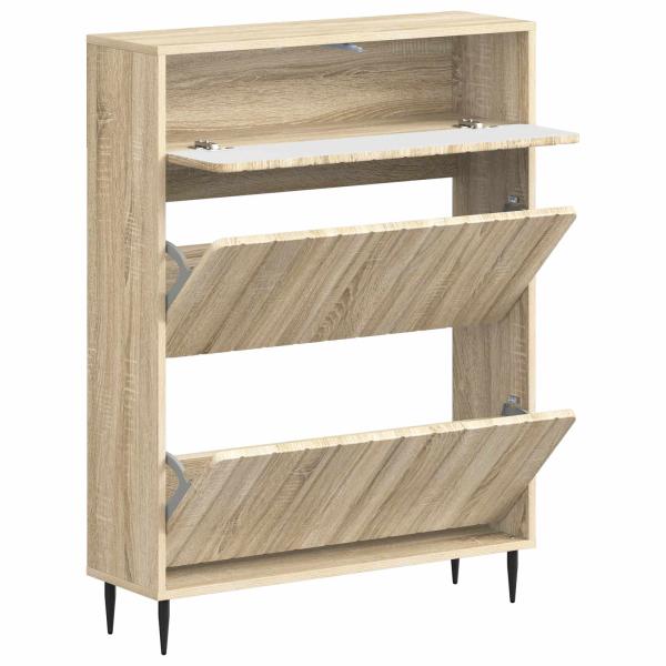 Schuhschrank ZWOLLE 78 x 24 x 103 cm Holzwerkstoff Sonoma-Eiche