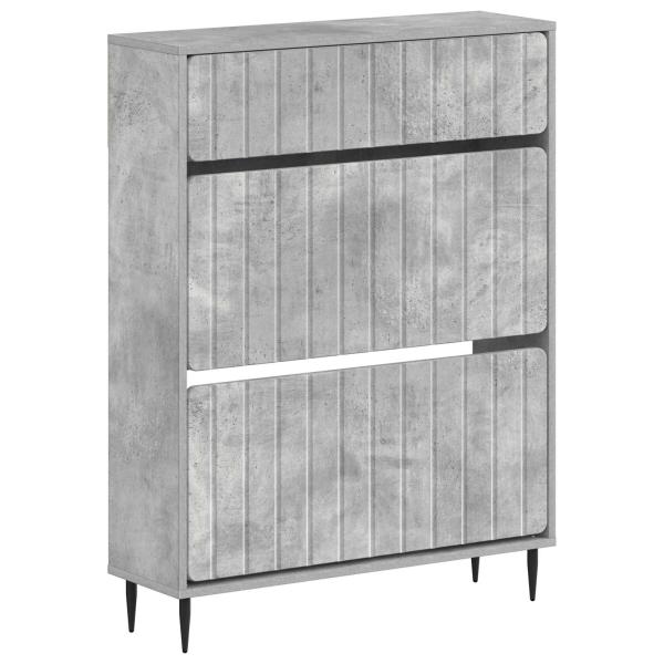 Schuhschrank ZWOLLE 78 x 24 x 103 cm Holzwerkstoff Betongrau