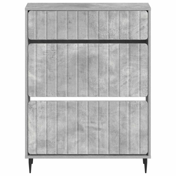 Schuhschrank ZWOLLE 78 x 24 x 103 cm Holzwerkstoff Betongrau