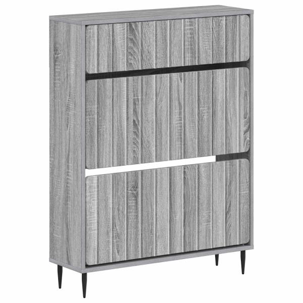 Schuhschrank ZWOLLE 78 x 24 x 103 cm Holzwerkstoff Sonoma-Grau