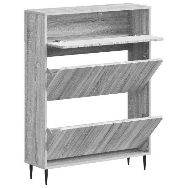 Schuhschrank ZWOLLE 78 x 24 x 103 cm Holzwerkstoff Sonoma-Grau