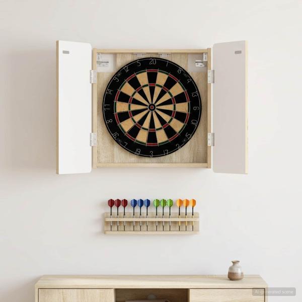 ARDEBO.de - Dartboard Schrank ZWOLLE Sonoma-Eiche 52,5 x 10,5 x 57,5 cm