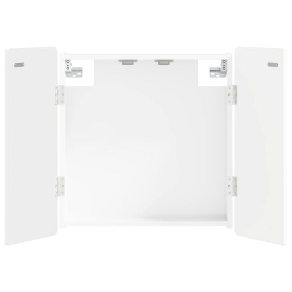 Dartboard Schrank ZWOLLE Hochglanz Wei? 52,5 x 10,5 x 57,5 cm