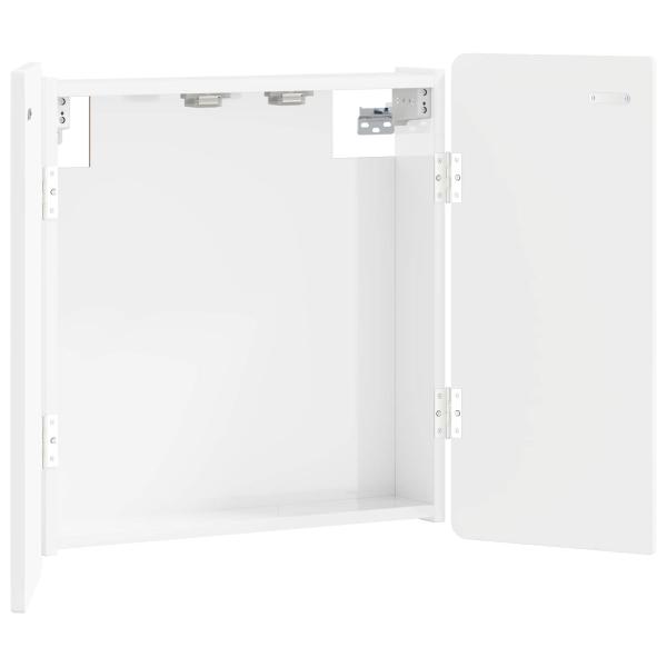 Dartboard Schrank ZWOLLE Hochglanz Wei? 52,5 x 10,5 x 57,5 cm
