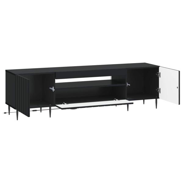 LED-TV-Schrank ZWOLLE 153 x 35 x 43 cm Schwarz Holzwerkstoff