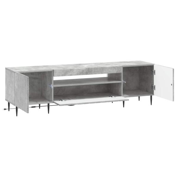 LED-TV-Schrank ZWOLLE 153 x 35 x 43 cm Betongrau Holzwerkstoff