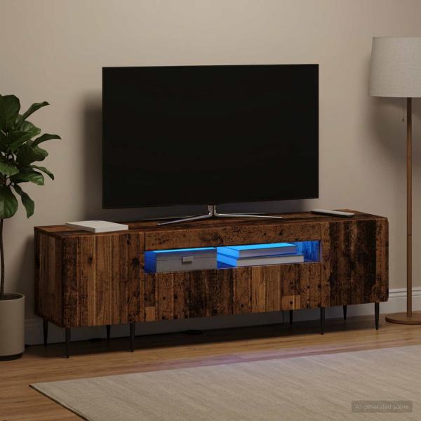 LED-TV-Schrank ZWOLLE 153 x 35 x 43 cm Altholz Holzwerkstoff