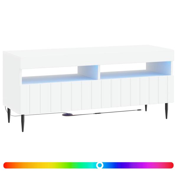 LED-TV-Schrank ZWOLLE 100 x 35 x 43 cm Weiß Holzwerkstoff