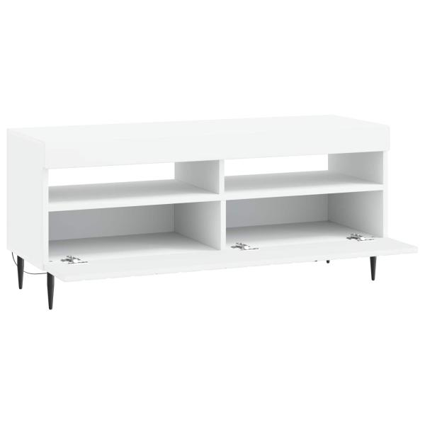 LED-TV-Schrank ZWOLLE 100 x 35 x 43 cm Weiß Holzwerkstoff