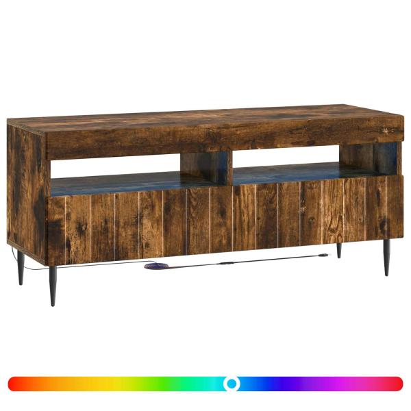 LED-TV-Schrank ZWOLLE 100 x 35 x 43 cm Raucheiche Holzwerkstoff