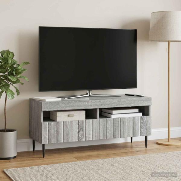 LED-TV-Schrank ZWOLLE 100 x 35 x 43 cm Sonoma-Grau
