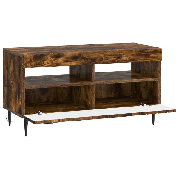 LED-TV-Schrank ZWOLLE 81 x 35 x 43 cm Raucheiche Holzwerkstoff