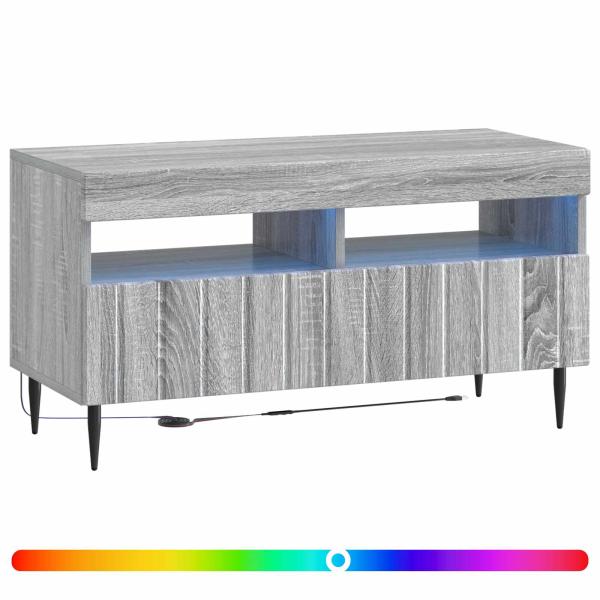 LED-TV-Schrank ZWOLLE 81 x 35 x 43 cm Sonoma-Grau Holzwerkstoff