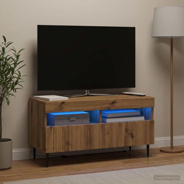 LED-TV-Schrank ZWOLLE 81 x 35 x 43 cm Artisan-Eiche