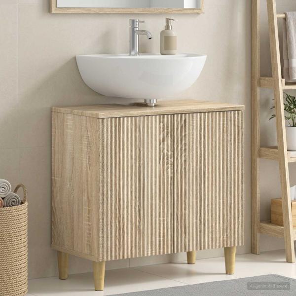 ARDEBO.de - Waschbeckenschrank ARNHEM Sonoma-Eiche 59,5 x 31,5 x 59 cm