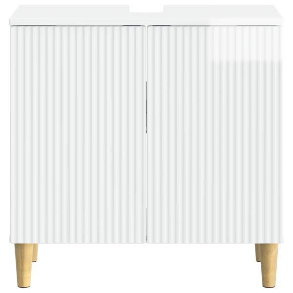 Waschbeckenschrank ARNHEM Hochglanz Weiß 59,5 x 31,5 x 59 cm