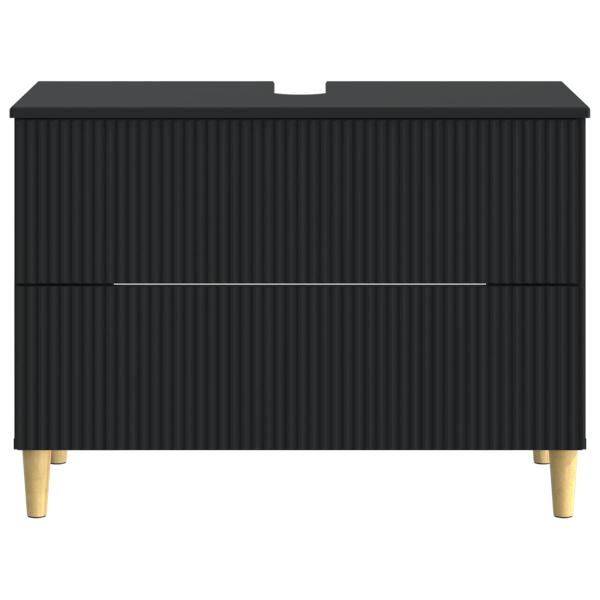 Waschbeckenschrank ARNHEM Schwarz 82 x 41 x 59 cm Holzwerkstoff