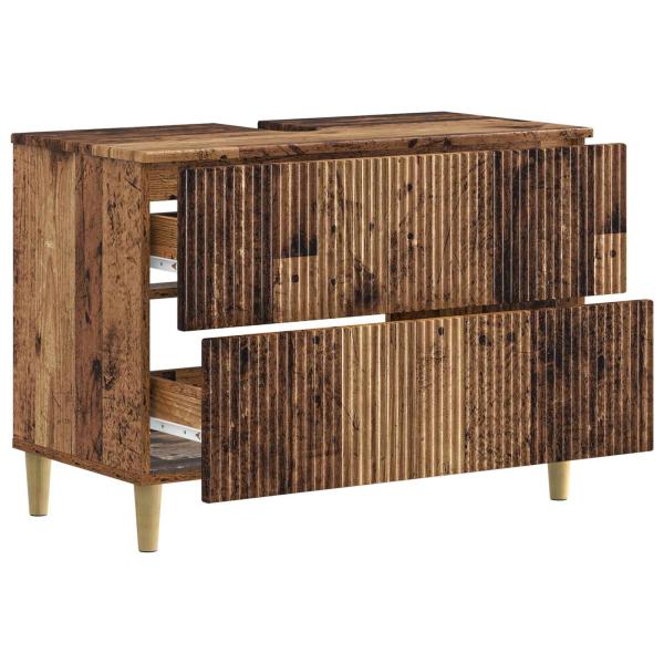 Waschbeckenschrank ARNHEM Altholz 82 x 41 x 59 cm Holzwerkstoff
