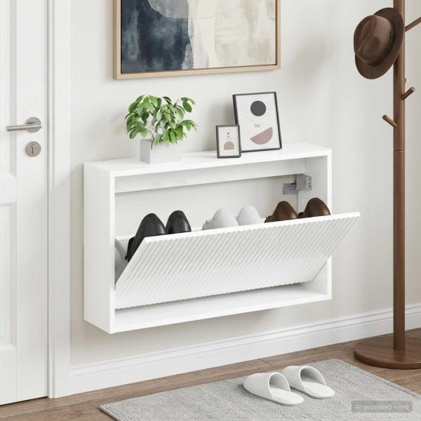 ARDEBO.de - Wandmontierter Schuhschrank ARNHEM 71 x 17 x 43 cm