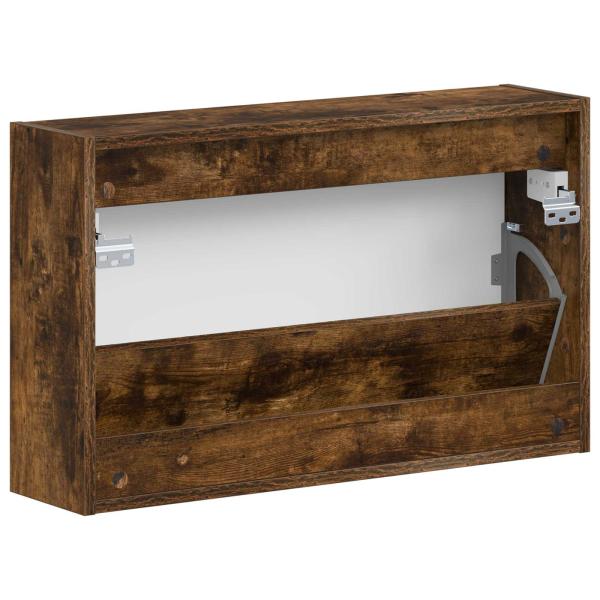 Wandmontierter Schuhschrank ARNHEM 71 x 17 x 43 cm Raucheiche