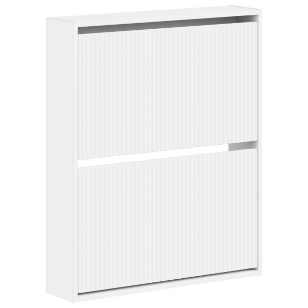 Wandmontierter Schuhschrank ARNHEM 71 x 17 x 86 cm Weiß