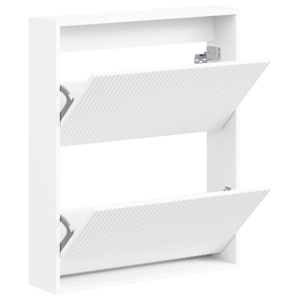 Wandmontierter Schuhschrank ARNHEM 71 x 17 x 86 cm Weiß