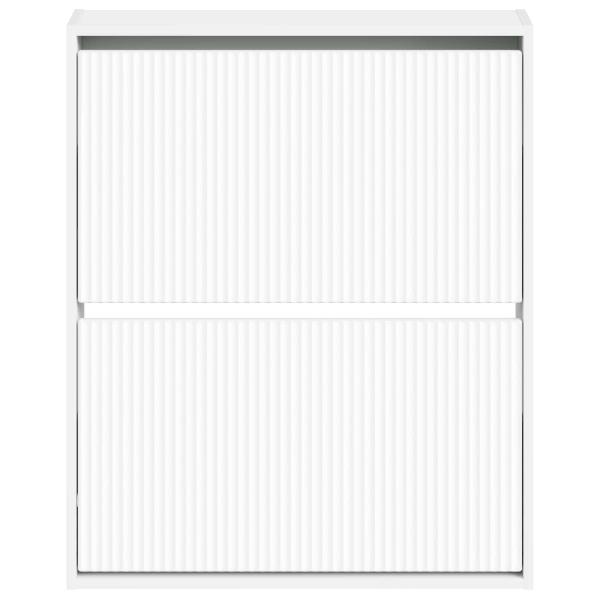 Wandmontierter Schuhschrank ARNHEM 71 x 17 x 86 cm Weiß