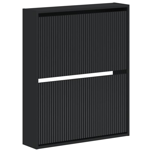 Wandmontierter Schuhschrank ARNHEM 71 x 17 x 86 cm Schwarz