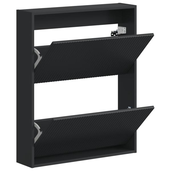 Wandmontierter Schuhschrank ARNHEM 71 x 17 x 86 cm Schwarz
