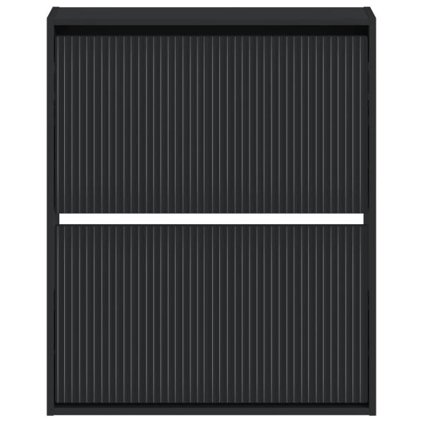 Wandmontierter Schuhschrank ARNHEM 71 x 17 x 86 cm Schwarz
