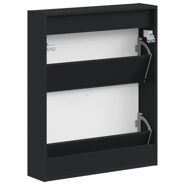 Wandmontierter Schuhschrank ARNHEM 71 x 17 x 86 cm Schwarz