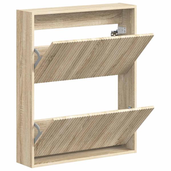 Wandmontierter Schuhschrank ARNHEM 71 x 17 x 86 cm Sonoma-Eiche