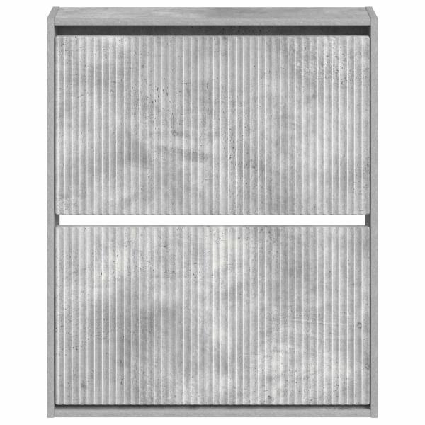 Wandmontierter Schuhschrank ARNHEM 71 x 17 x 86 cm Betongrau