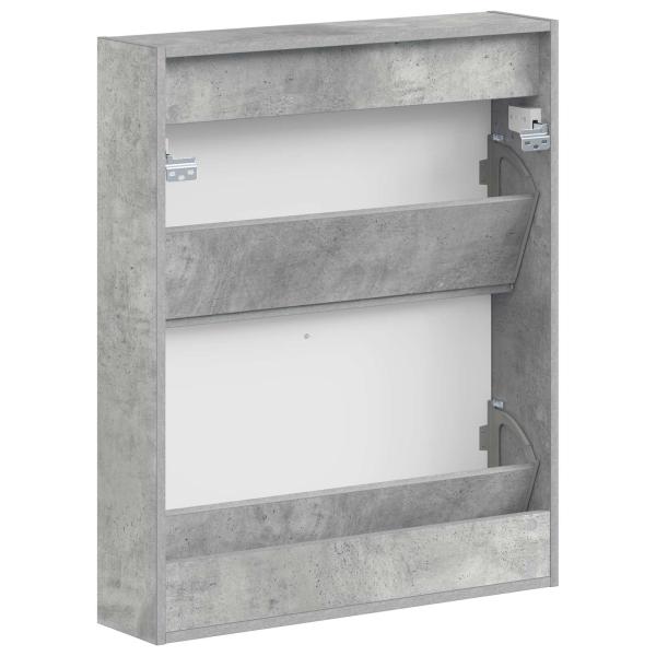 Wandmontierter Schuhschrank ARNHEM 71 x 17 x 86 cm Betongrau