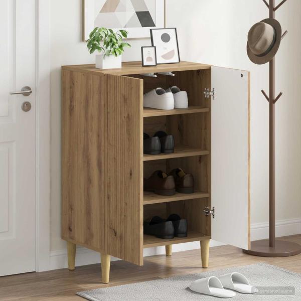 ARDEBO.de - Schuhschrank ARNHEM 59,5 x 39,5 x 90 cm Holzwerkstoff