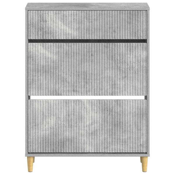 Schuhschrank ARNHEM 78 x 24 x 103 cm Holzwerkstoff Betongrau