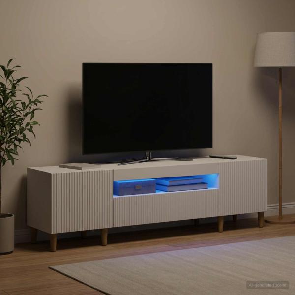 LED-TV-Schrank ARNHEM 153 x 35 x 43 cm Weiß Holzwerkstoff