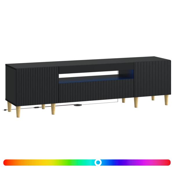 LED-TV-Schrank ARNHEM 153 x 35 x 43 cm Schwarz Holzwerkstoff