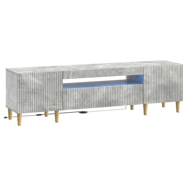ARDEBO.de - LED-TV-Schrank Betongrau Holzwerkstoff