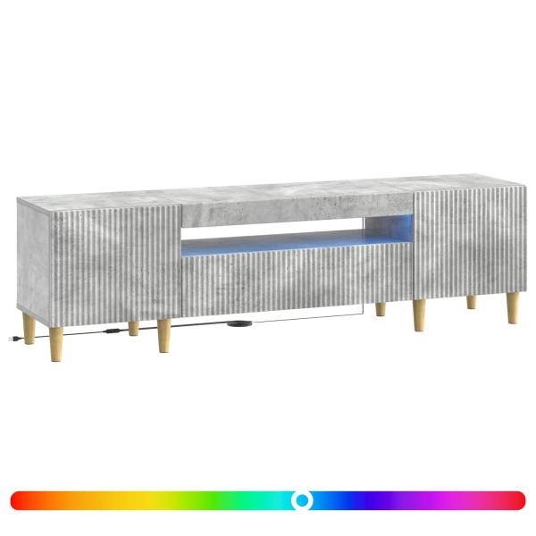 LED-TV-Schrank Betongrau Holzwerkstoff