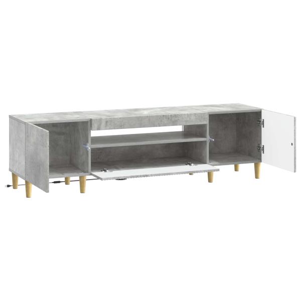 LED-TV-Schrank Betongrau Holzwerkstoff