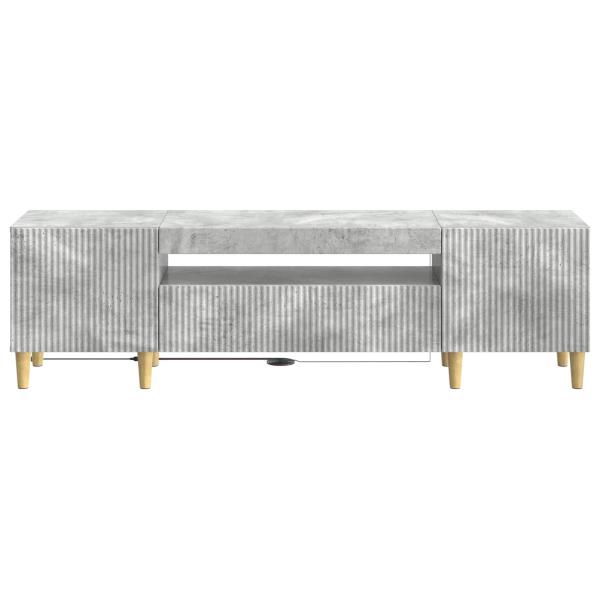 LED-TV-Schrank Betongrau Holzwerkstoff